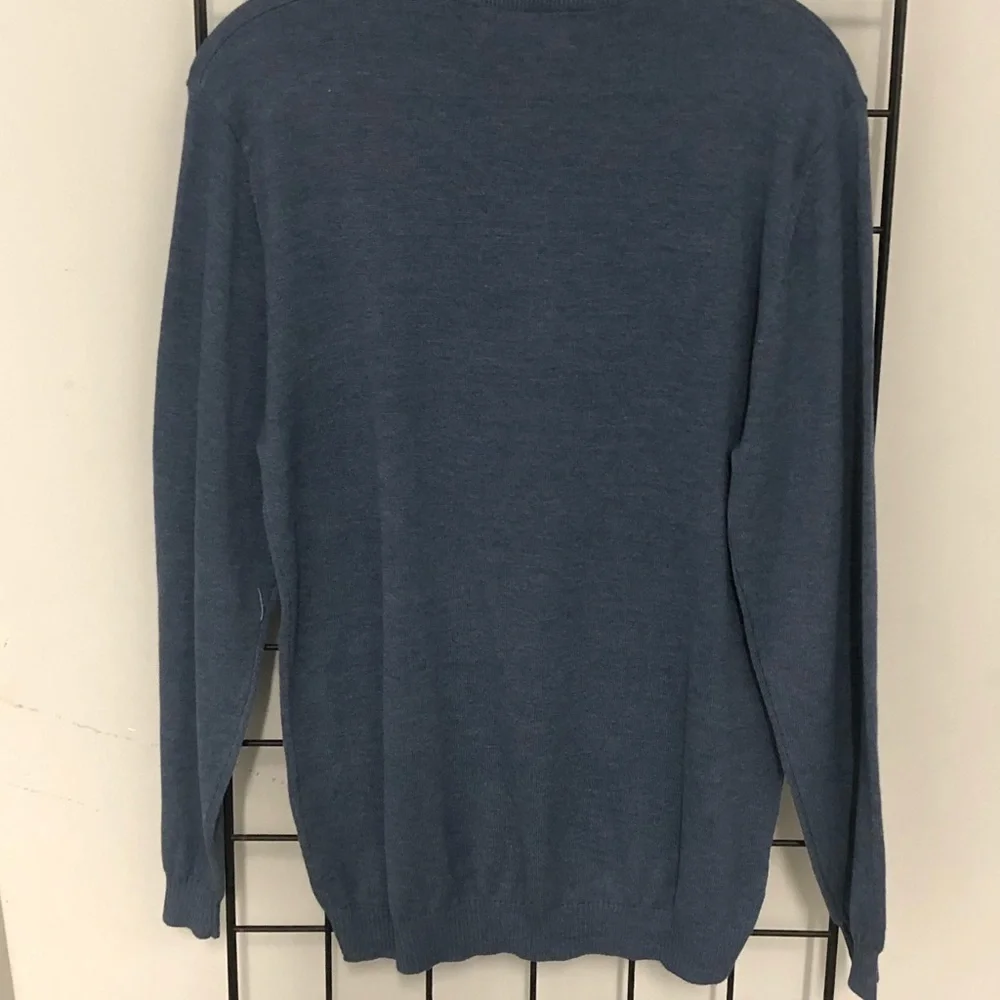 Lavane sweater mock neck blue 1/4 zipper M